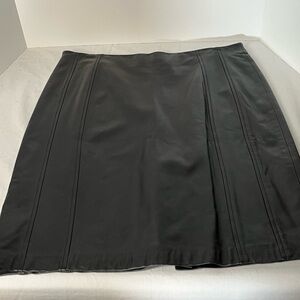 Classic Black Leather Skirt Size 12